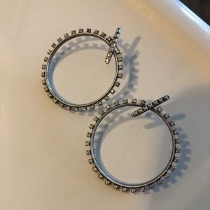 Kendra Scott antique silver studded hoops